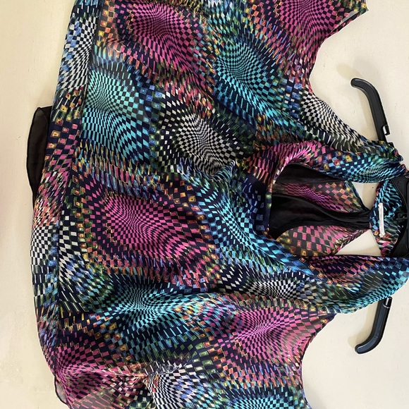 2 Silk Colorful Halter Tank Top - Picture 3 of 5